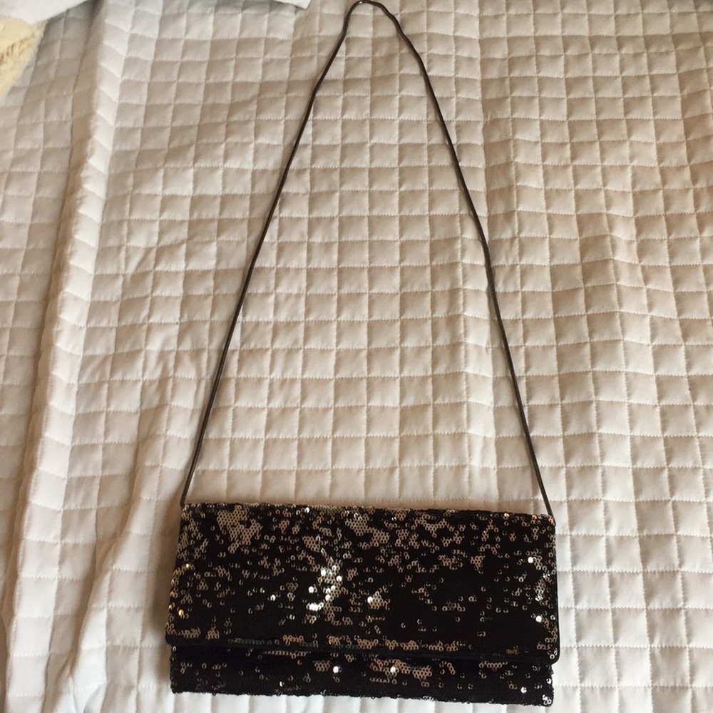 BCBG MAXAZRIA Black/Silver Clutch